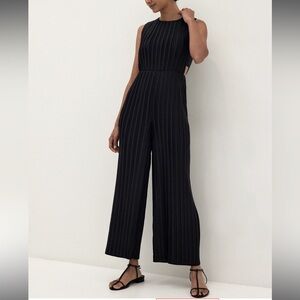 Love Bonito Journee Pleated Black Jumpsuit size S NWT